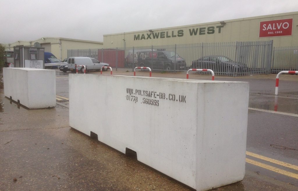 Concrete barriers at maxwells